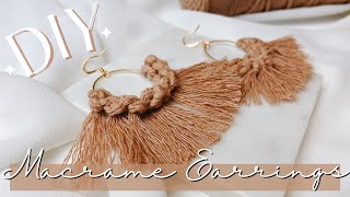 DIY Macrame Earrings | Easy Boho Chic Hoop Design ✨