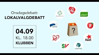 Onsdagsdebatt: Lokalvalgdebatt