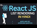 List Rendering in ReactJs Tutorial in Hindi | Complete React Course in Hindi #11