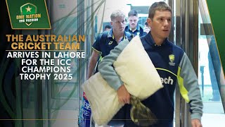 The Australian cricket team arrives in Lahore for the ICC Champions Trophy 2025! | PCB | MA2A