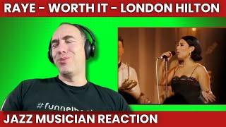 How is she not HUGE?  [Raye Reaction - Worth It - Live At London Hilton on Park Lane]