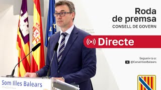 Roda de premsa del Consell de Govern