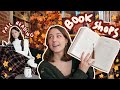 ultimate fall book video 🍂 book shopping, fall tbr & cinnamon rolls