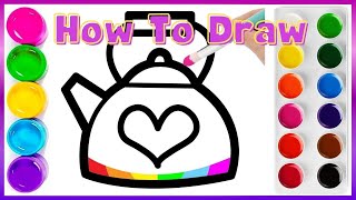 how to draw a teapot step by step / learn to draw