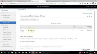 MyStatLab Navigation