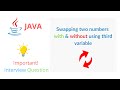 Swapping two numbers without using third variable || Java - Interview Question #1