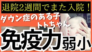 【退院して2週間で再入院】ダウン症のあるトトちゃん、アデノウイルスで緊急入院！まさか普通の風邪が入院になるとは(;O;)ダウン症のある子の成長と家庭☆記録、Vlog