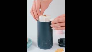 【 丹麥品牌 Design Letters 】直飲保溫杯 / Travel life mug / 簡單直覺 / 防摔防漏