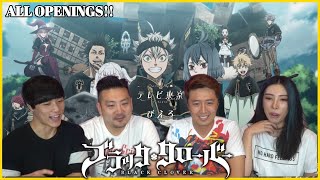 BLACK CLOVER OPENINGS 1- 12! GROUP REACTION!! ♣