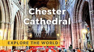 🇬🇧 Chester Cathedral Walking Tour and rehearsal of the concert | England UK | 4K video 60fps