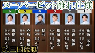 【G1三国競艇】st展枠成り、本番スーパーピット離れ炸裂⑥毒島誠。レースは大荒れ高配当！