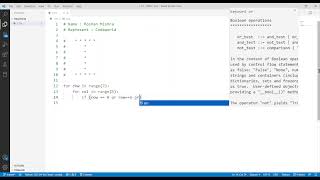Python Alphabet I Pattern