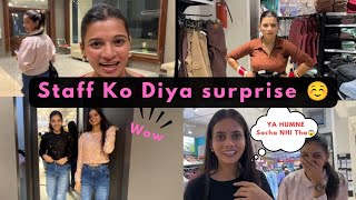 shopping with staff !! Diwali ki shopping ke sath sath bohat enjoy Kiya pura din❤️ Daily vlog