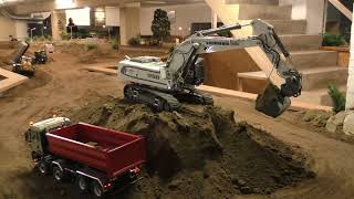 Liebherr 956 loads trucks with top soil