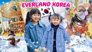 SAMANTHA DI KOREA MAIN SALJU DI EVERLAND VIRAL WAHANA TERBESAR LIBUR SEKOLAH BARENG ADIK AUDREY