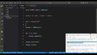 Python 3 PyPDF2 Script to Merge Multiple PDF Documents into Single PDF & Save it in Terminal