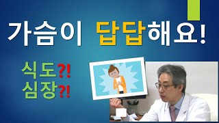 답답한 가슴! 식도 심장 화병 때문? 가슴이 답답한 경우 구분해야할 원인 질환. 심장성, 역류성(식도성), 심인성 등의 감별진단. 흉민, 화병의 원인 및 증상