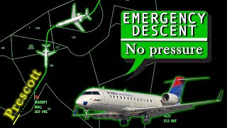 Skywest CRJ-200 suffers DEPRESSURIZATION at 32,000 Feet | Emergency Descent