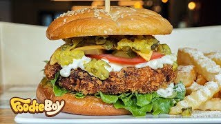 새우버거 세트 / Shrimp Burger Combo - Korean Street Food / 순천 청춘웃장