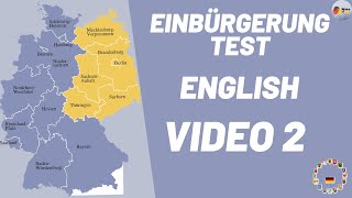 Einbürgerungstest in English| Video 2 : Questions 31-60 | Lebens in Deutschland |Orientierungskurs|