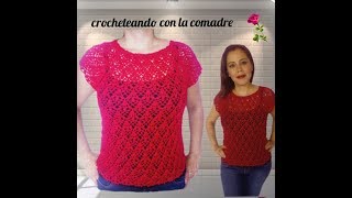 tutorial blusa petalos parte 1 facil y rapido crocheteando con la comadre