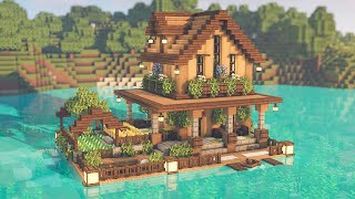 [Minecraft] Lake House Tutorial | Mizuno's 16 Craft Resource Pack