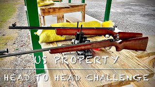 Head to head challenge US Military trainers Mossberg 44us Remington 513t US property WW2 production