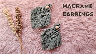 DIY macramé earrings | easy macramé earrings for beginners step by step tutorial