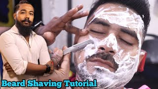 ফোম দিয়ে দাড়ি ক্লিন শেভ করার সঠিক পদ্ধতি🔥How To Shave Beard With Foam | Straight Razor Shave Beard