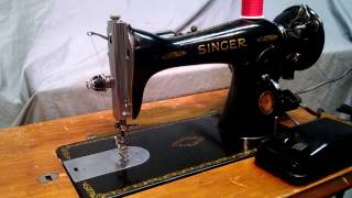 Rewired Serviced Strong Vintage 1951 100 Yr Centennial Singer 15-91 Sewing Machine AK183481