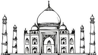How to draw taj mahal easy step by step // Easy drawing for beginners step by step with pencii
