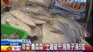 中天新聞》年前最後周末辦年貨 雞、魚、烏魚子齊漲