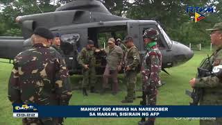 Mahigit 600 armas na narekober sa Marawi, sisirain ng AFP