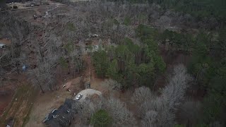 This is what and EF-2 tornado can do; flying over damage in Pike County