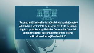 Shqipëria gati për të emetuar një tjetër Eurobondi me vlerë 500 mln € ,Financat nisin kërkimet...