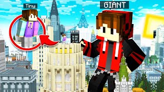 TINY Vs GIANT Hide and Seek in Minecraft !!!