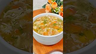 এগ ড্রপ ভেজিটেবল স্যুপ শীতের হেলদি রেসিপি #egg #soup #shorts #trending #ytshorts