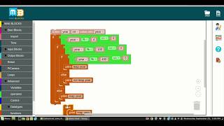 Leap year program in python-Using Makblocks