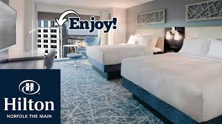 STAY HERE If you Visit Norfolk! Hilton The Main Hotel Room Tour