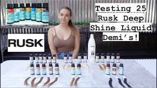 Testing 25 Rusk Deep Shine Demi Liquid Toners: Level on Level