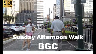 [4K] BGC Sunday Afternoon Walk  Part 1