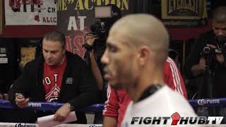 Miguel Cotto vs. Austin Trout: Cotto full mitt and ab workout (Full HD)