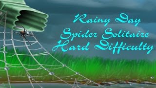 Pogo Games ~ Rainy Day Spider Solitaire - Hard Difficulty