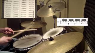 Basic Fills using Syncopation by Ted Reed (4/4)