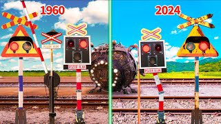 【踏切アニメ】過去にタイムスリップをするお爺ちゃんふみきりカンカン😂😂😂The Grandpa Railroad Crossing That Slips Back in Time