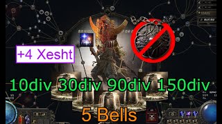 [CC]Gemling Stacking, Atziri + Elemental Invocation, 5 bell  10div 30div 90div 150div