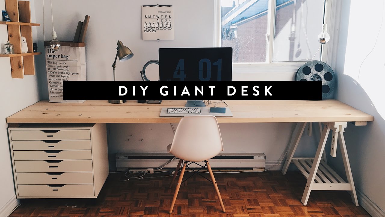 DIY GIANT HOME OFFICE DESK - Patabook Home Improvements