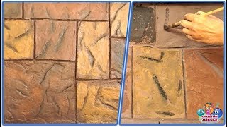 DIY. Painting decorative concrete stone. Decorative plaster