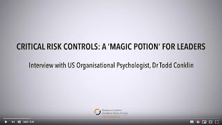 Critical Risk Controls: A 'magic potion' for leaders