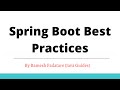 Spring Boot Best Practices | Java Guides